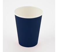 OakTree Pack of 8 x 9oz Plastic Free Navy Blue Paper Cups