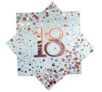 Oaktree Sparkling Fizz 18th Rose Gold 33cm x 33cm 3-ply Napkins 16pcs