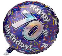 Oaktree UK 18" 70th Birthday Streamers Holographic,Purple