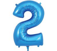 Oaktree UK 34" Blue Number 2 Foil Balloon
