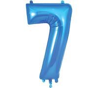 Oaktree UK 34" Blue Number 7 Foil Balloon