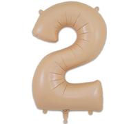 Oaktree UK 34" Matte Nude Number 2 Foil Balloon