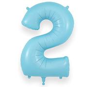 Oaktree UK 34" Number 2 Matte Blue Foil Balloon
