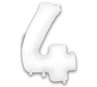 Oaktree UK 34" Number 4 Matte White Foil Balloon