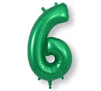 Oaktree UK 34" Number 6 Green Foil Balloon