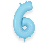 Oaktree UK 34" Number 6 Matte Blue Foil Balloon