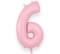 Oaktree UK 34" Number 6 Matte Pink Foil Balloon