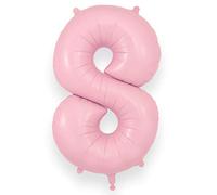 Oaktree UK 34" Number 8 Matte Pink Foil Balloon