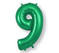 Oaktree UK 34" Number 9 Green Foil Balloon