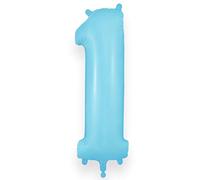 Oaktree UK 604315 34" Number 1 Matte Blue Balloon