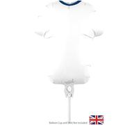 Oaktree UK 610118 Oaktree Mini Shape 11" Sports Shirt White/Blue Metallic (for Air) Packaged