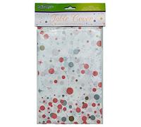 OAKTREE UK 635708 Oaktree Sparkling Fizz Rose Gold Colourfast Plastic Table Cover 137cm x 2.6m 1pc