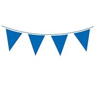 Oaktree Uk 649729 Solid Colour Waterproof Bunting 20 Flags 20cm x 30cm 10m Blue