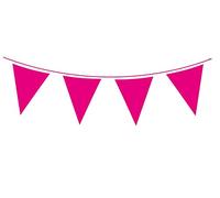 Oaktree Uk 650220 Giant Solid Colour Waterproof Bunting 18 Flags 30cm x 45cm 10m Hot Pink