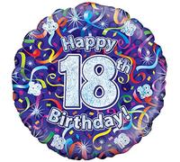 Oaktree UK Oaktree 18" 18th Birthday Streamers Holographic