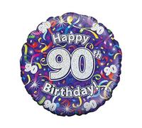 Oaktree UK Oaktree 18" 90th Birthday Streamers Holographic, Purple