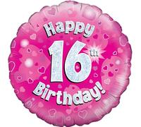 Oaktree UK Oaktree 18" Happy 16th Birthday Pink Holographic