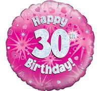 Oaktree UK Oaktree 18" Happy 30th Birthday Pink Holographic