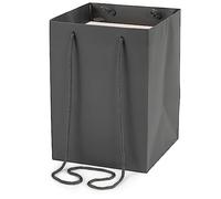 Oaktree UK Premium Quality Hand Tie Eco-Friendly Cardboard Florist Bags 18cm x 18cm x 25cm Graphite Grey No.91 Pack 10pcs