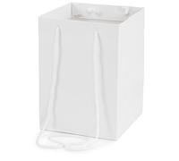 Oaktree UK Premium Quality Hand Tie Eco-Friendly Cardboard Florist Bags, 18cm x 18cm x 25cm White No.01 Pack 10pcs