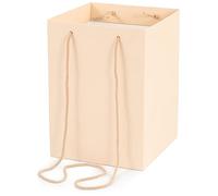 Oaktree UK Premium Quality Hand Tie Eco-Friendly Cardboard Florist Bags18cm x 18cm x 25cm Nude No.116 Pack 10pcs