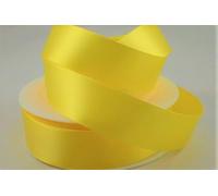 Oakwood Archer Double Faced Satin Ribbon, Yellow, 15mm x 25m
