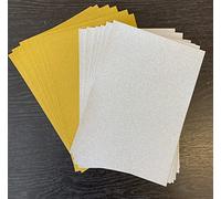 Oakwood Archer Ltd Zero Shed Glitter Card, Gold and Silver, A4