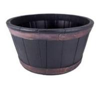 Oakwood Barrel Planter, Durable Plant Boxes Outdoor For Herbs & Tomato Planting