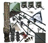 Oakwood Camo Mega Carp Fishing Set Up Kit Rods Reels Rigs Alarms Bait Tackle Tools Mat