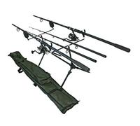 OAKWOOD Complete Carp Fishing Kit, 2.75tc Rods, Reels, Bite Alarms, Pod, 3+3 Holdall with Line