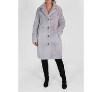 OAKWOOD Cyber Light Grey Faux Fur Coat Size: M, Colour: Grey Fabric