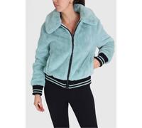 OAKWOOD Elvira Blue Faux Fur Bomber Jacket Size: M, Colour: Blue Fabri