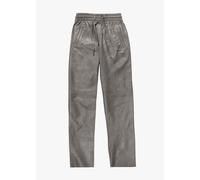 OAKWOOD Gift Pewter Leather Drawstring Trousers Size: M, Colour: Pewt