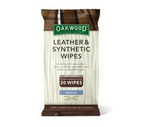 Oakwood Leather and Synthetic Wipes - 20 Pack