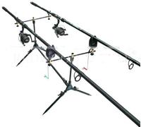 OAKWOOD Starter Carp Fishing Kit 2 x Rods,Reels,Pod, + Bite Alarms + Line