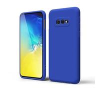 oakxco Designed for Samsung Galaxy S10e Phone Case Liquid Silicone, Cute Thin Slim Soft Rubber TPU Plain Smooth Gel Cover for Women Girl Aesthetic, Matte Solid Protective & Shockproof, Royal Blue