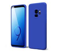 oakxco Designed for Samsung Galaxy S9 Phone Case Liquid Silicone, Cute Thin Slim Soft Rubber TPU Plain Smooth Gel Cover for Women Girl Aesthetic, Matte Solid Protective & Shockproof, Royal Blue