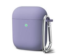 Oakxco for Airpods Case Cover, Silicone Airpods 2nd Generation Case Cute Soft TPU Rubber Gel AirPods 1st Cover for Women Men, Compatible with Apple Airpods 1st/2nd Charging Case, Lavender Grey