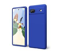 oakxco for Google Pixel 6A Phone Case Liquid Silicone Grip, Cute Thin Slim Soft Rubber TPU Plain Smooth Gel Cover for Women Girl Aesthetic Design, Matte Solid Protective & Shockproof, Royal Blue