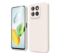 oakxco for Honor 200 Smart Case Silicone, Thin Slim Grip Soft Rubber Gel Protective Phone Case for Women, Matte Plain Solid Color Aesthetic Cute Girly Case with Camera Cover, Beige Stone