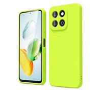 oakxco for Honor 200 Smart Case Silicone, Thin Slim Grip Soft Rubber Gel Protective Phone Case for Women, Matte Plain Bright Color Aesthetic Cute Girly Case with Camera Cover, Neon Green Lime