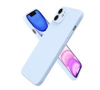oakxco for iPhone 11 Case Silicone, Ultra Slim Thin Phone Case for Women Girls, Plain Solid Color Minimalist Aesthetic Cute Girly Design, Soft Rubber Gel TPU with Camera Cover Protection, Light Blue