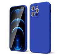 oakxco for iPhone 12 Pro Case Liquid Silicone, Soft Rubber Gel Elegant Aesthetic Basic Simple Cover, Cute Thin Slim TPU Matte Solid Color Plain Smooth Case for Women Men Boy, Royal Blue