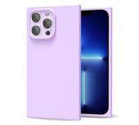 oakxco for iPhone 13 Pro Max Case Silicone Square Edge, Y2k Rectangle Soft Rubber Gel Cute Phone Case for Women, Girly Aesthetic Trendy Design, Thin Slim Matte TPU Protective Cover, Purple Lavender