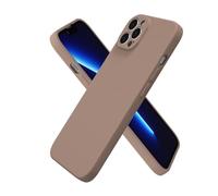 oakxco for iPhone 13 Pro Max Case Silicone, Ultra Slim Thin Phone Case for Women Girls, Plain Solid Color Minimalist Aesthetic Cute Girly Design, Soft Rubber Gel TPU with Camera Cover, Brown Fall