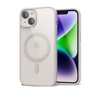 oakxco for iPhone 14 Case Clear Magnetic Compatible with Magsafe, Thin Slim Transparent Non Yellowing, Hybrid Soft Silicone Bumper & Hard Plastic Protective Cover for Women, Beige Stone