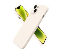 oakxco for iPhone 14 Case Silicone, Ultra Slim Thin Phone Case for Women Girls, Plain Solid Color Minimalist Aesthetic Cute Girly Design, Soft Rubber Gel TPU with Camera Cover Protection, Beige Stone