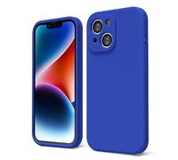 oakxco for iPhone 14 Phone Case Liquid Silicone, Cute Thin Slim Soft Rubber TPU Plain Smooth Gel Cover for Women Girl, Matte Solid Protective & Shockproof, Royal Blue