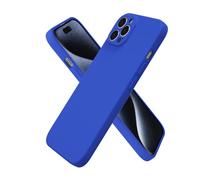 oakxco for iPhone 15 Pro Case Silicone, Ultra Slim Thin Phone Case for Women Girls, Plain Solid Color Minimalist Aesthetic Cute Girly Design, Soft Rubber Gel TPU with Camera Cover, Royal Blue