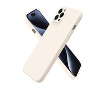 oakxco for iPhone 15 Pro Case Silicone, Ultra Slim Thin Phone Case for Women Girls, Plain Solid Color Minimalist Aesthetic Cute Girly Design, Soft Rubber Gel TPU with Camera Cover, Beige Stone